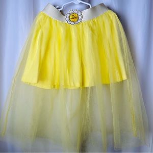 Mini Rodini Yellow Organic Cotton & recycled Tulle Skirt
